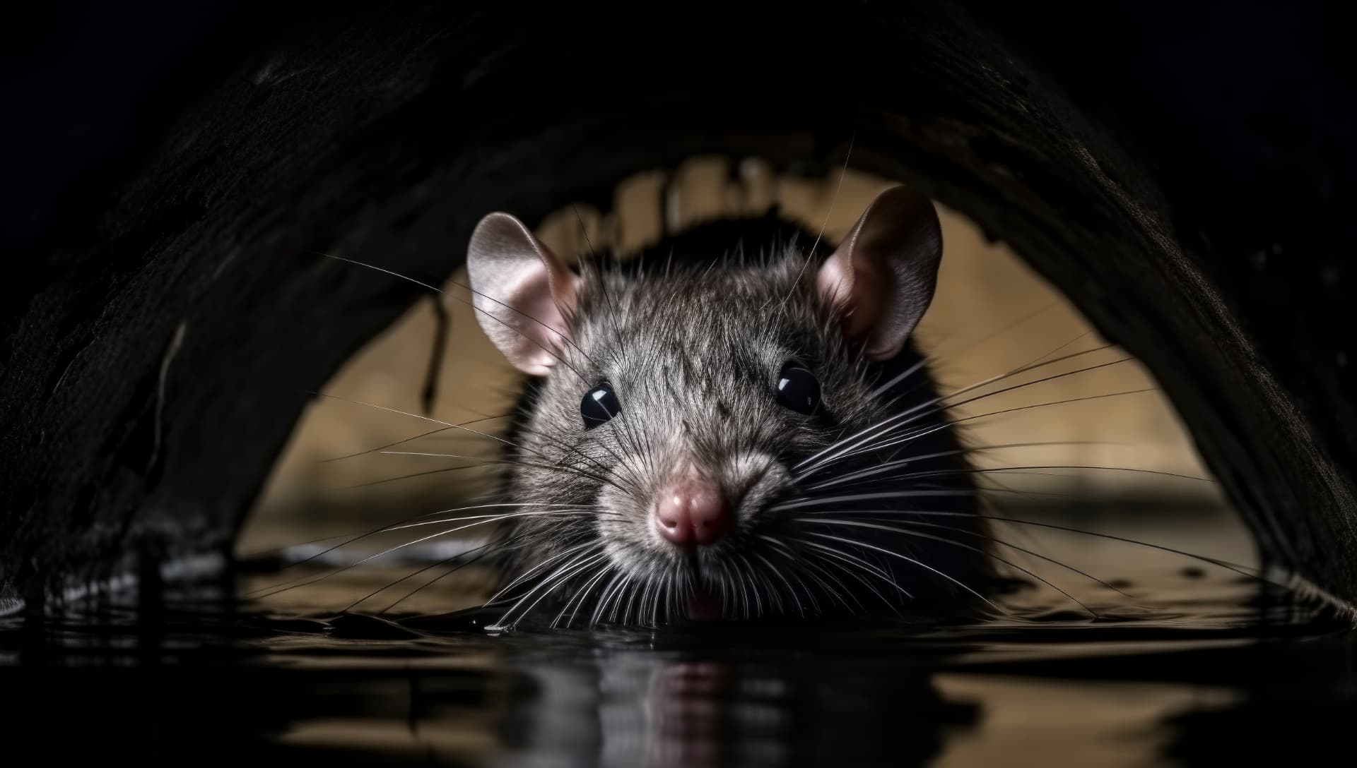 Technicien posant un poste d'appâtage sécurisé contre les rats et souris lors d'une dératisation